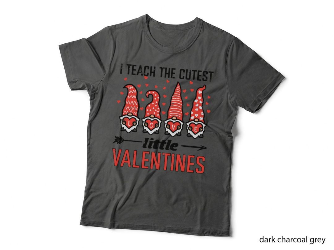I Teach Cutest Little Valentines Gnomes Love Teacher Women T-Shirt