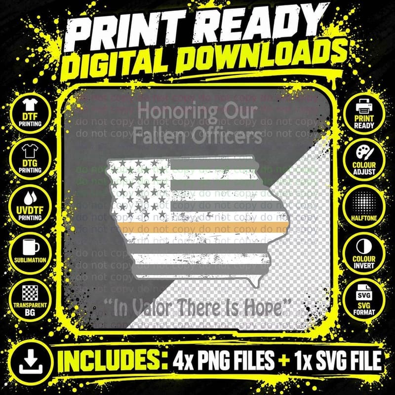 Iowa State Patrol State Police Gifts Police for Kids Png SVG Digital Bundle
