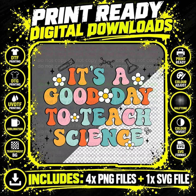 Its a Good Day to Teach Science Back to School Teacher Png SVG Digital Bundle