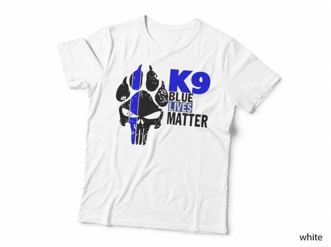 K9 Law Enforcement Canine Police Blue Live Matter T-Shirt