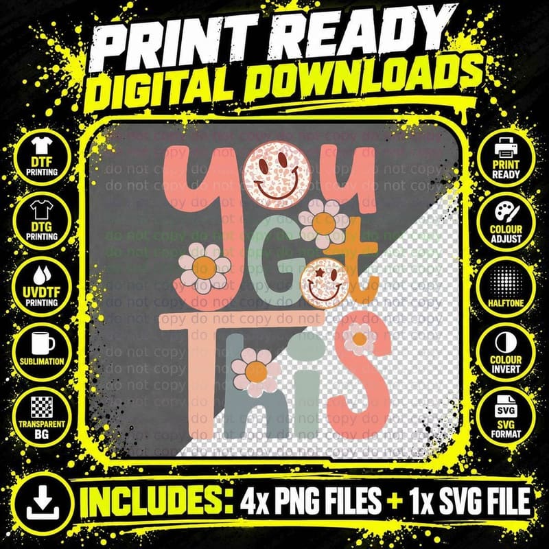 Motivational Testing Day Shirt for Teacher You Got This Png SVG Digital Bundle