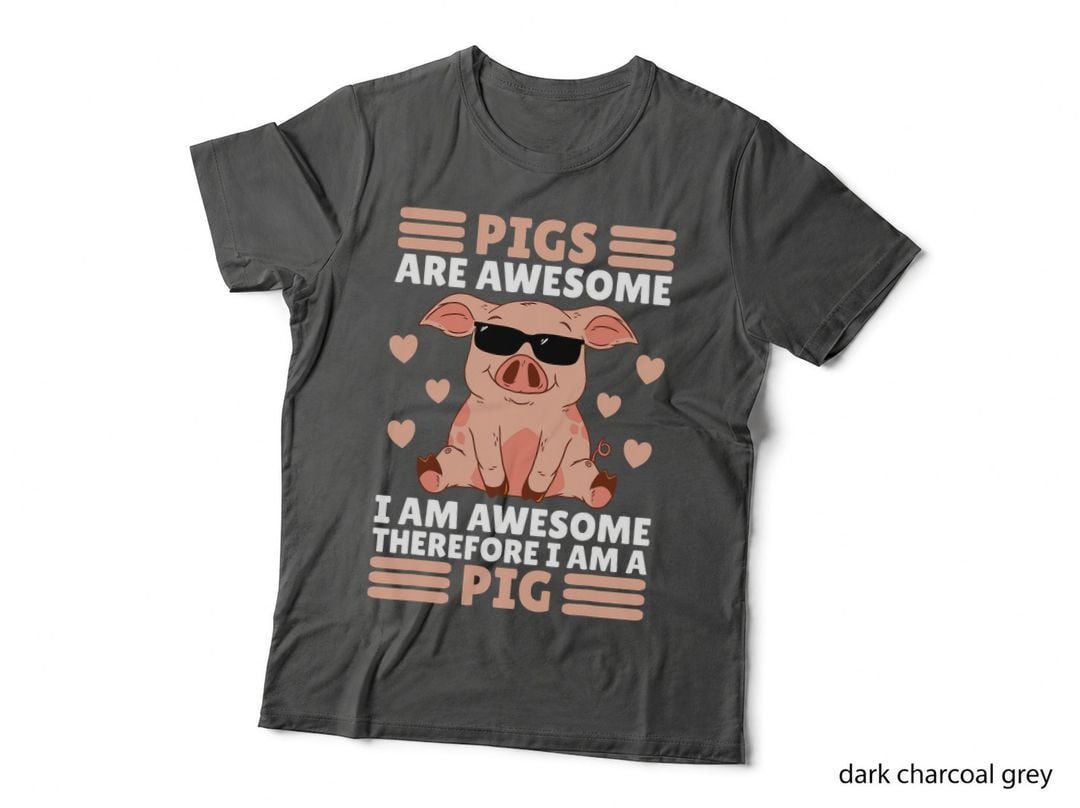 Pigs Are Awesome Pig Stuff Men Boys Pig Lovers Funny Farmer T-Shirt