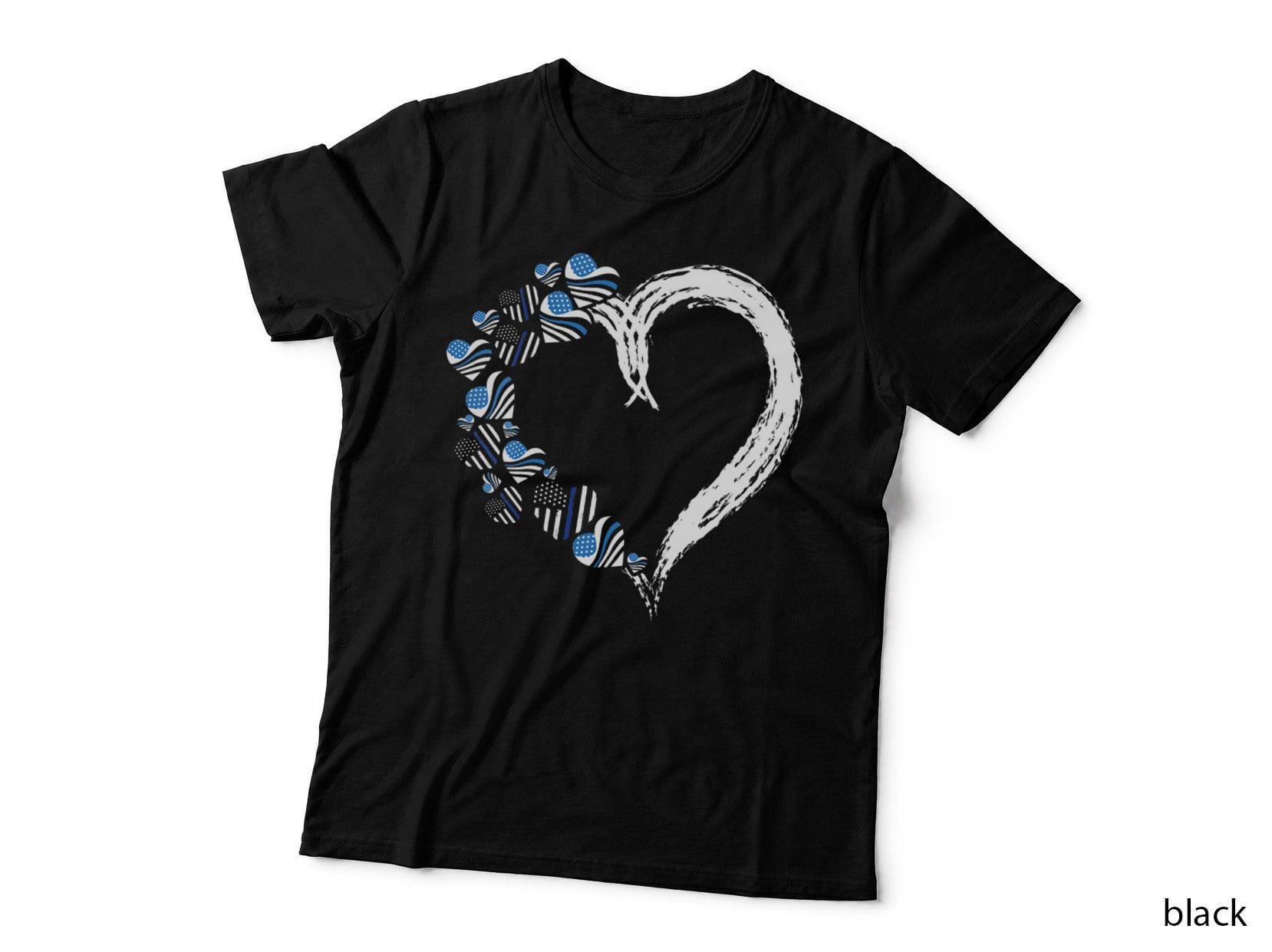 Police Officer Cute Love Graphic, Gift T-Shirt