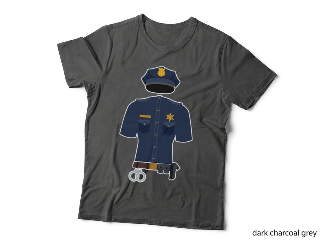 Police Officer Uniform Kids Carnival T-Shirt