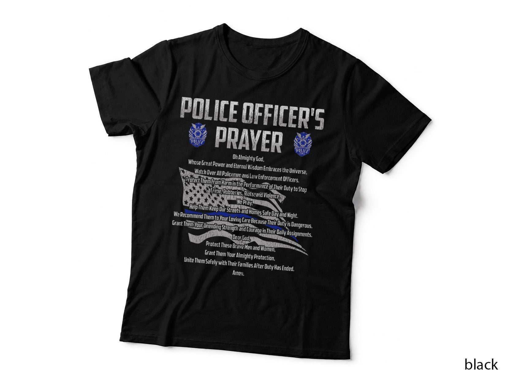 Police Officer's Prayer Policeman First Responder Cop Gift T-Shirt