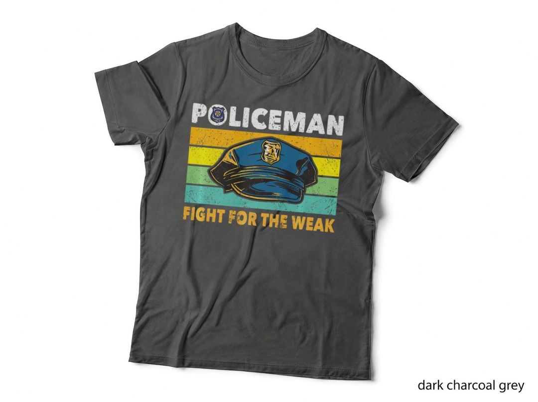 Policeman Fight for Weak Cop & Police Officer Uniform Men T-Shirt