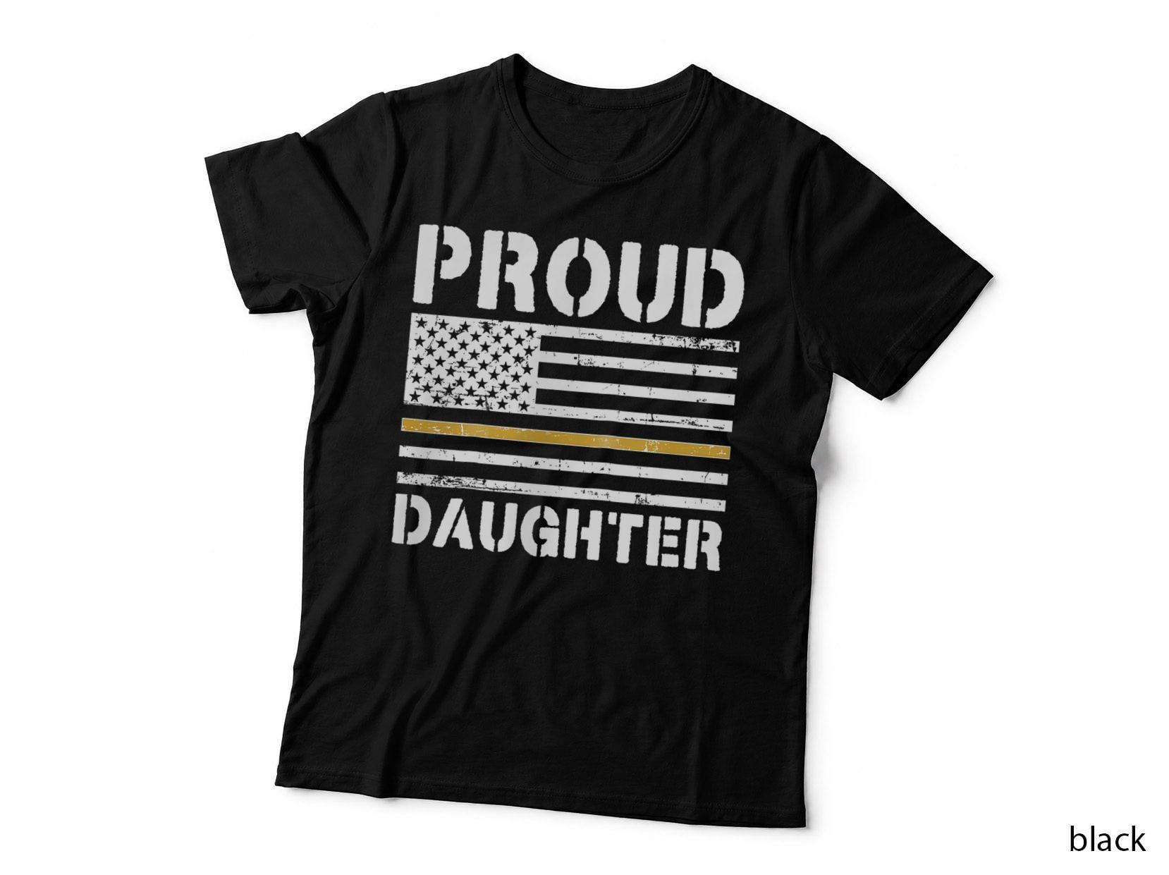 Proud Daughter US Flag Police Daughter of a Police Officer T-Shirt