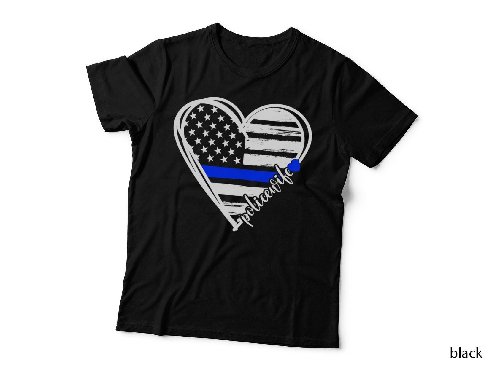 Proud Police Wife of a Police Officer Wife Heart Cop Wife T-Shirt