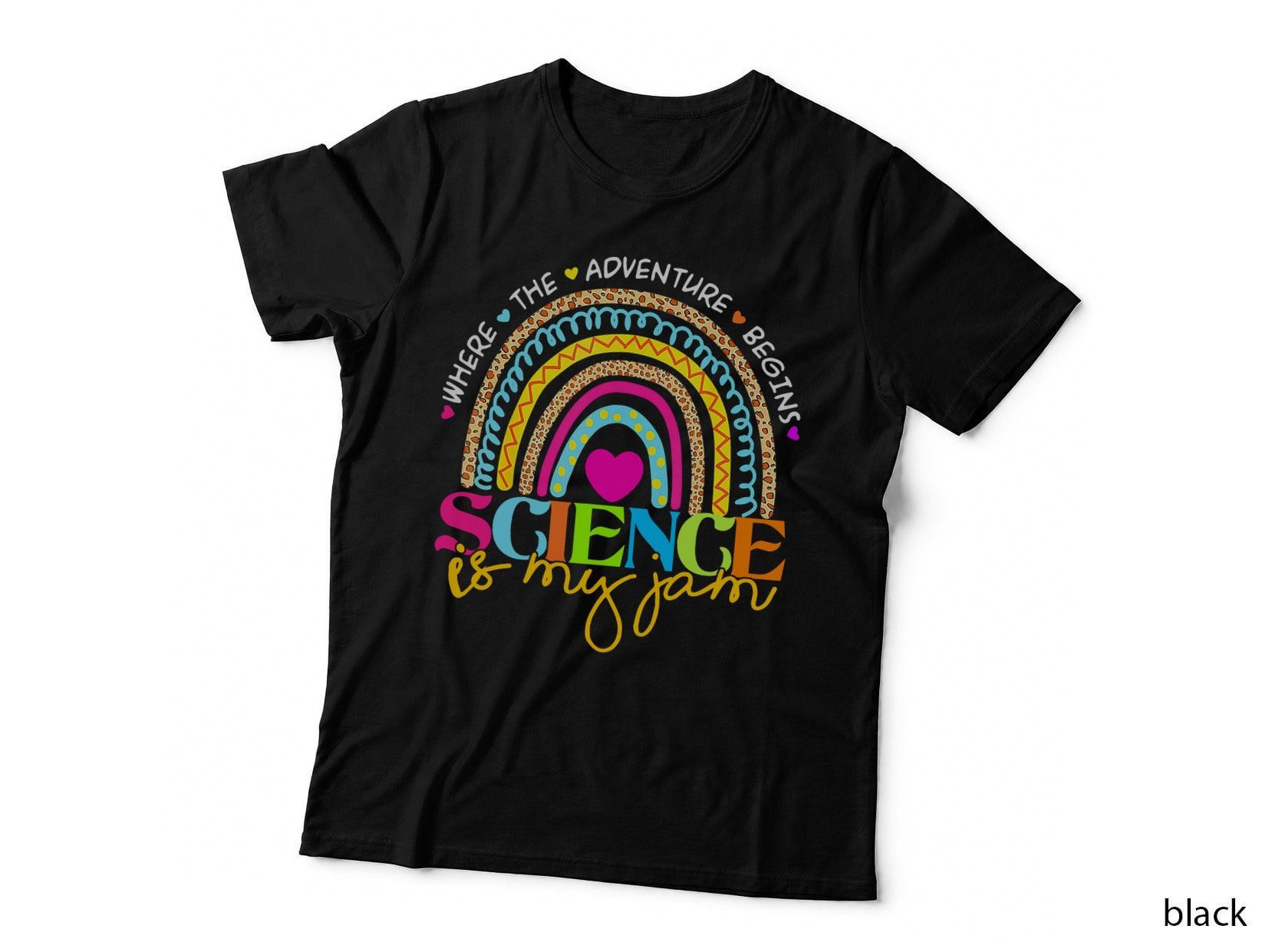 Science Teacher Rainbow Leopard - Science Is My Jam Teacher T-Shirt