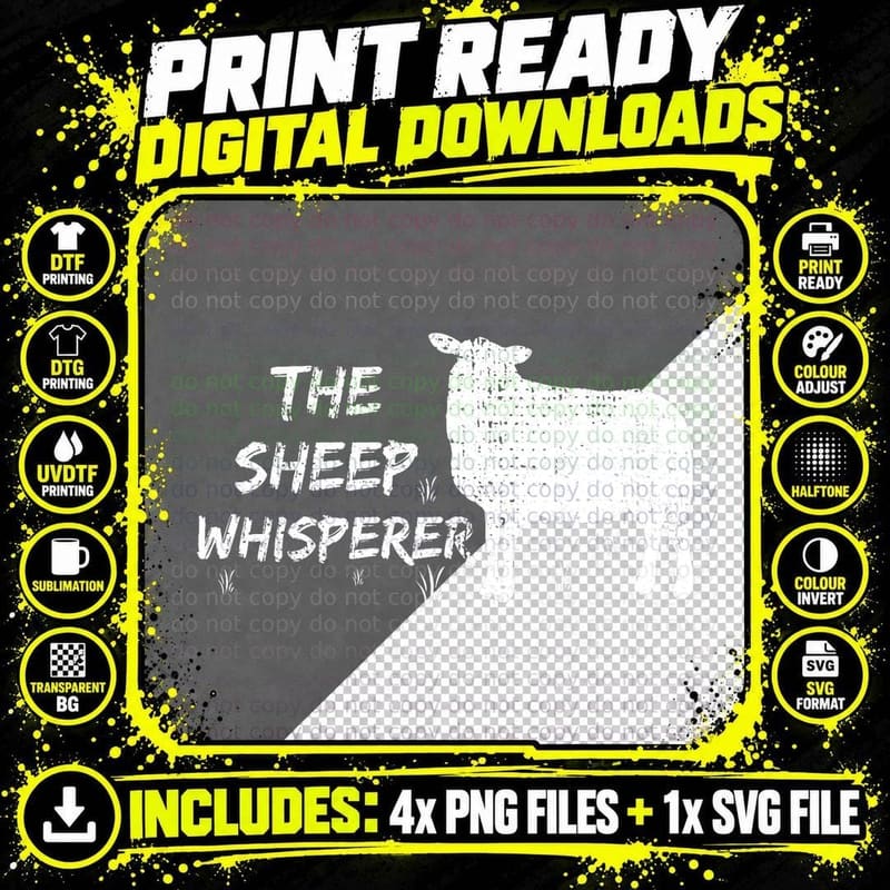 Sheeps Sheep Farmer Gift Animal Vintage T-Shirt Png SVG Digital Bundle