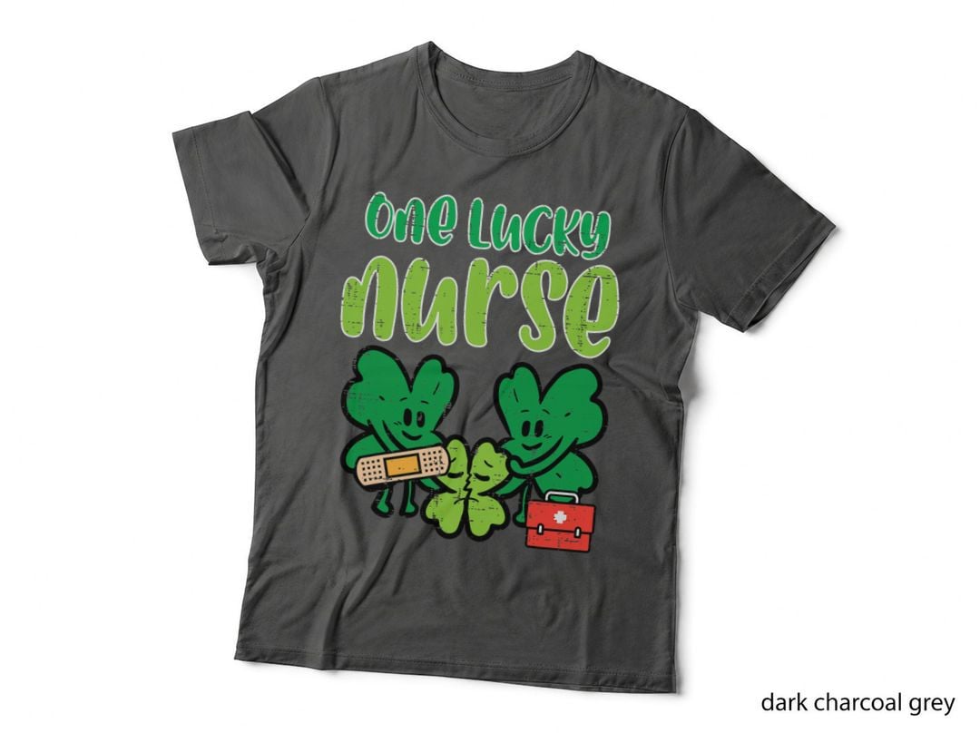St Patricks Day One Lucky Nurse Shamrocks Scrub Top Women T-Shirt