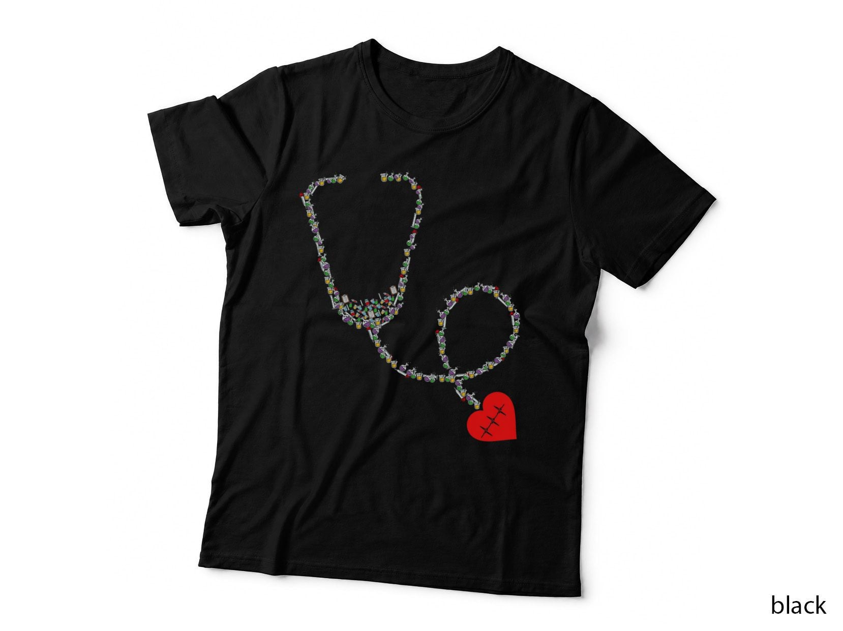 Stethoscope Medical Staff Love Nurse Life Nurse T-Shirt