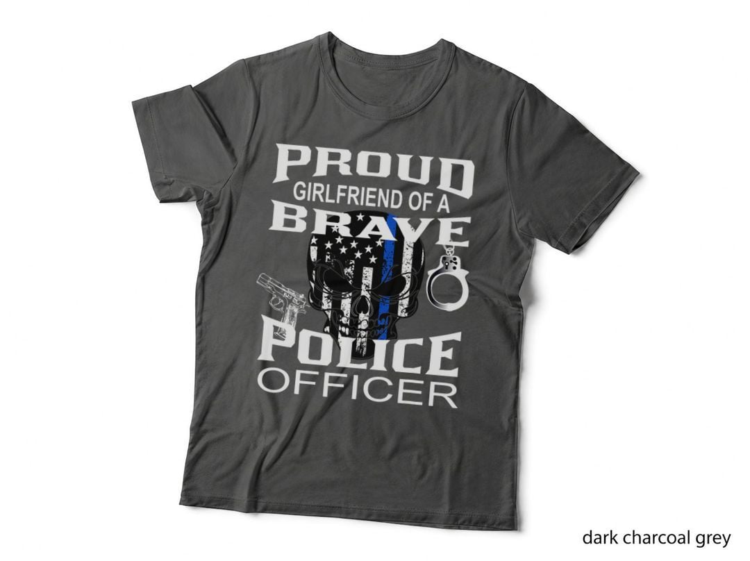 Thin Blue Line Tshirt - Proud Girlfriend of Police Officer T-Shirt