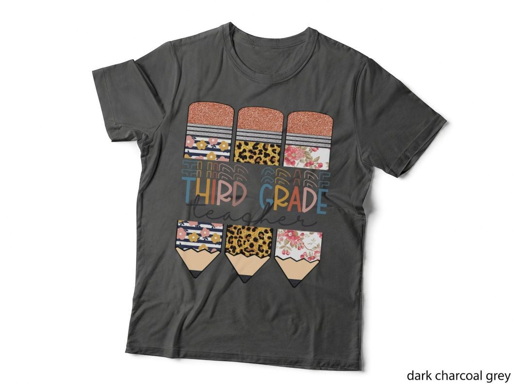 Third Grade Teacher Leopard Pencil Back to School T-Shirt