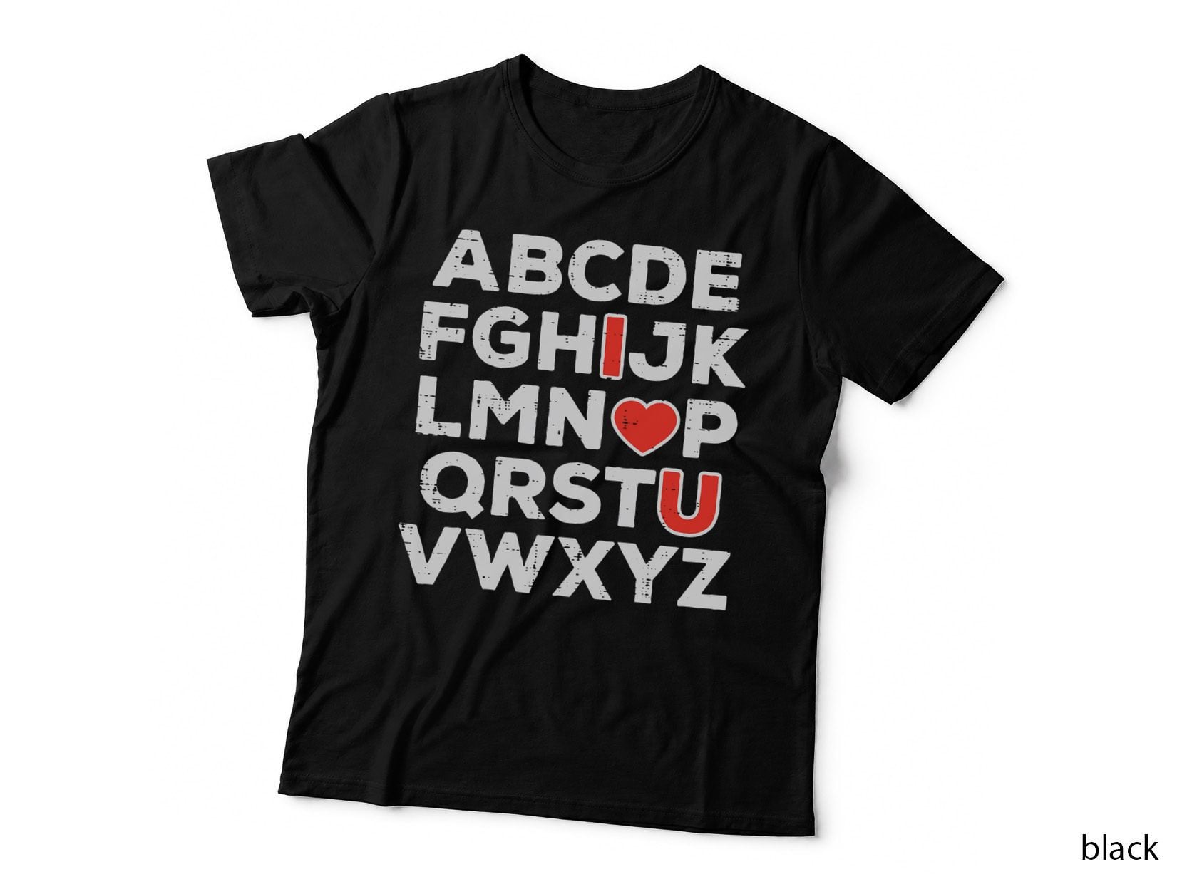 Valentines Day Alphabet Abc Love You Teacher Kids Toddler T-Shirt