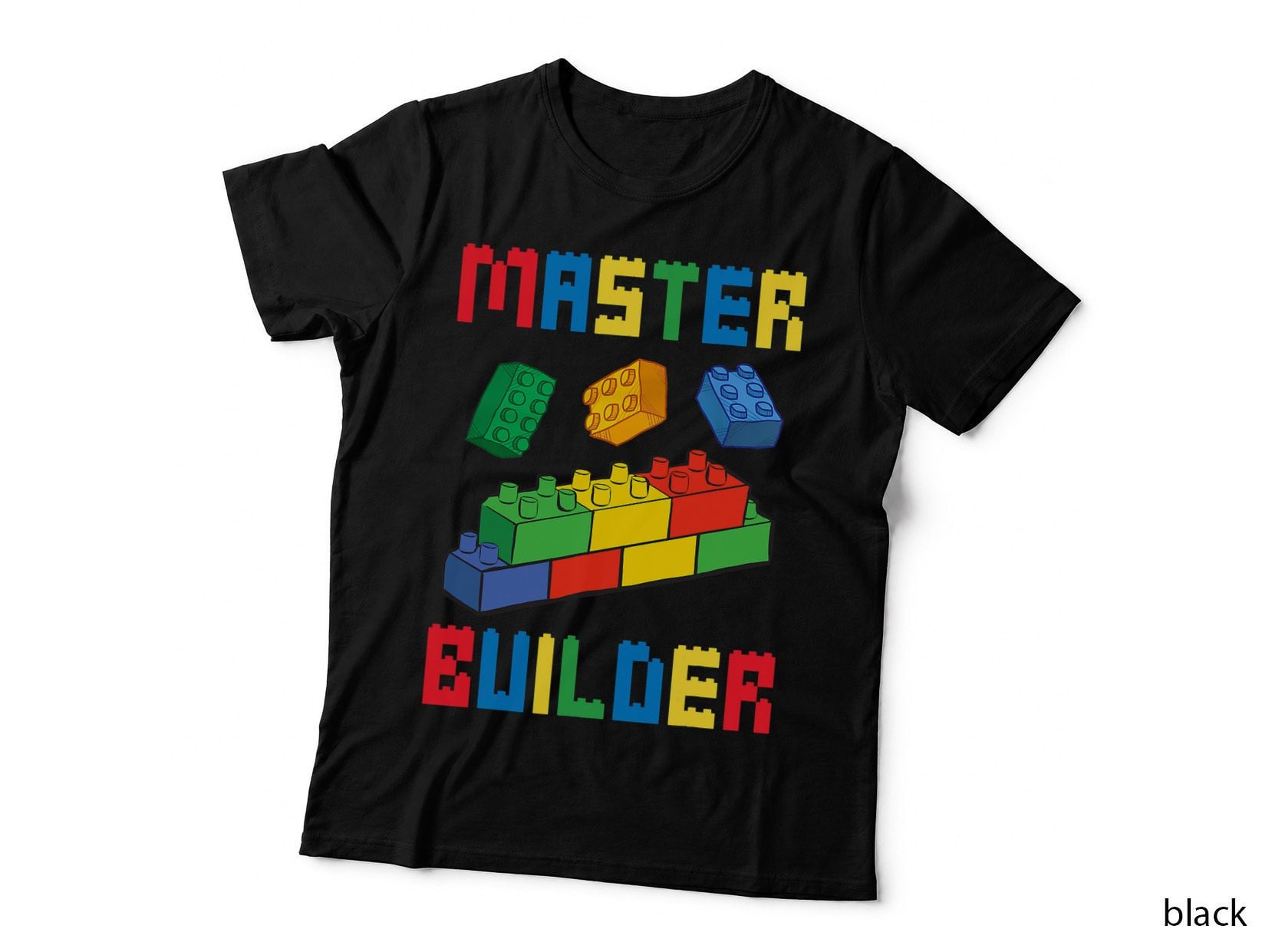 Brick Builder Funny Blocks Building Master Builder Toys Kids T-Shirt