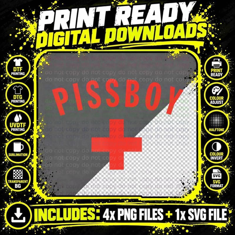 Funny Gag Pissboy Pee Paramedic Beach Aesthetic Png SVG Digital Bundle