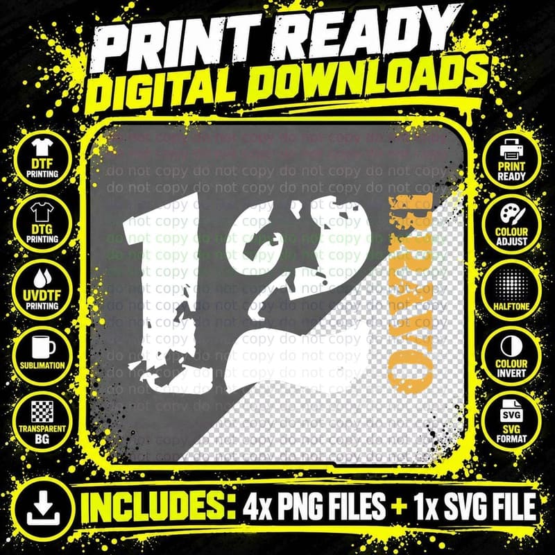 12 Bravo Combat Engineer T-Shirt Png SVG Digital Bundle
