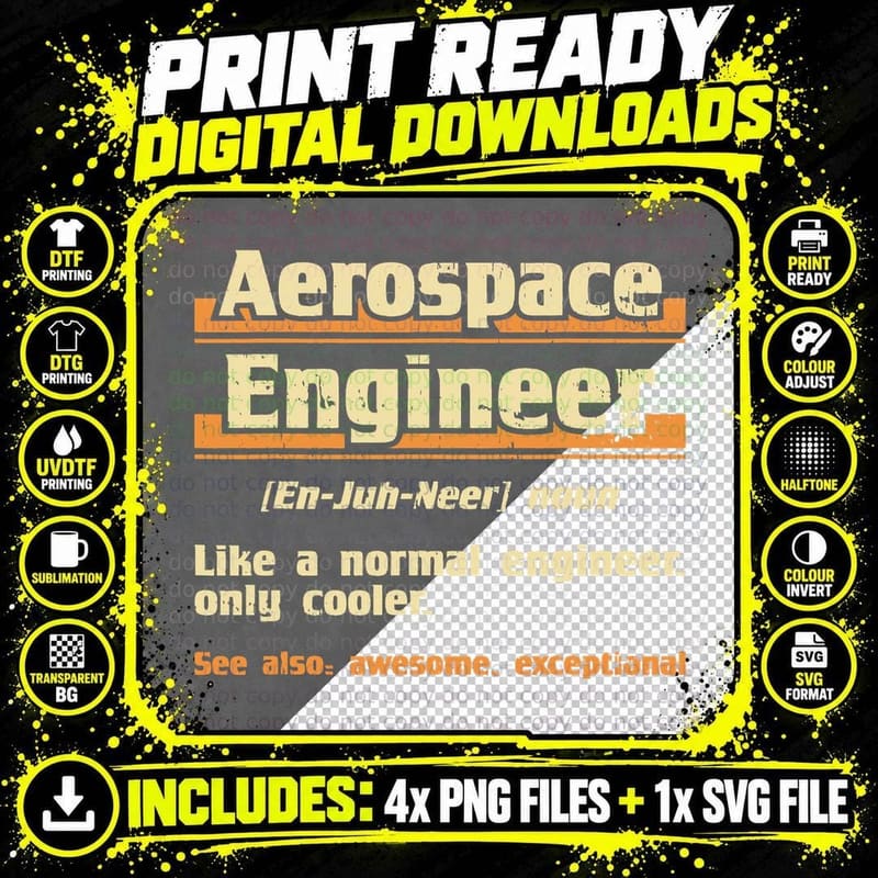 Aerospace Engineer - Engineering Spacecrafts Png SVG Digital Bundle