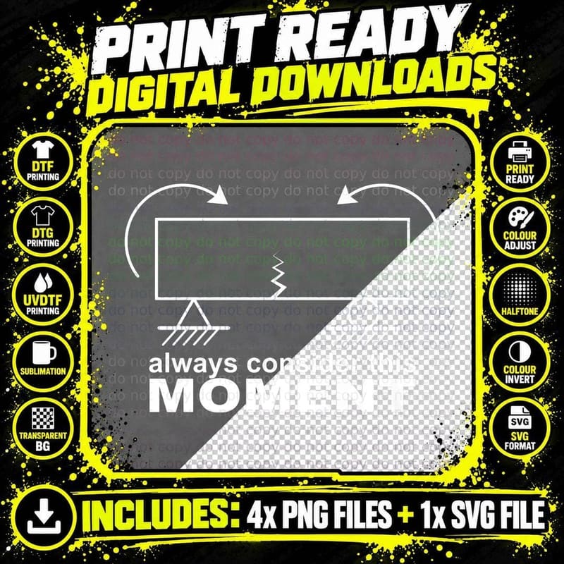 Always Consider This Moment, Mechanical & Civil Engineer Png SVG Digital Bundle