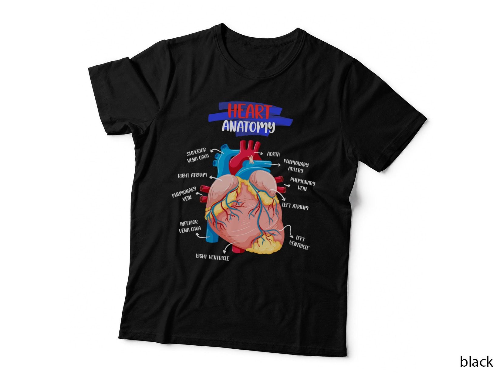 Anatomy Human Heart Anatomical Cardiac Heart Doctor Medical T-Shirt