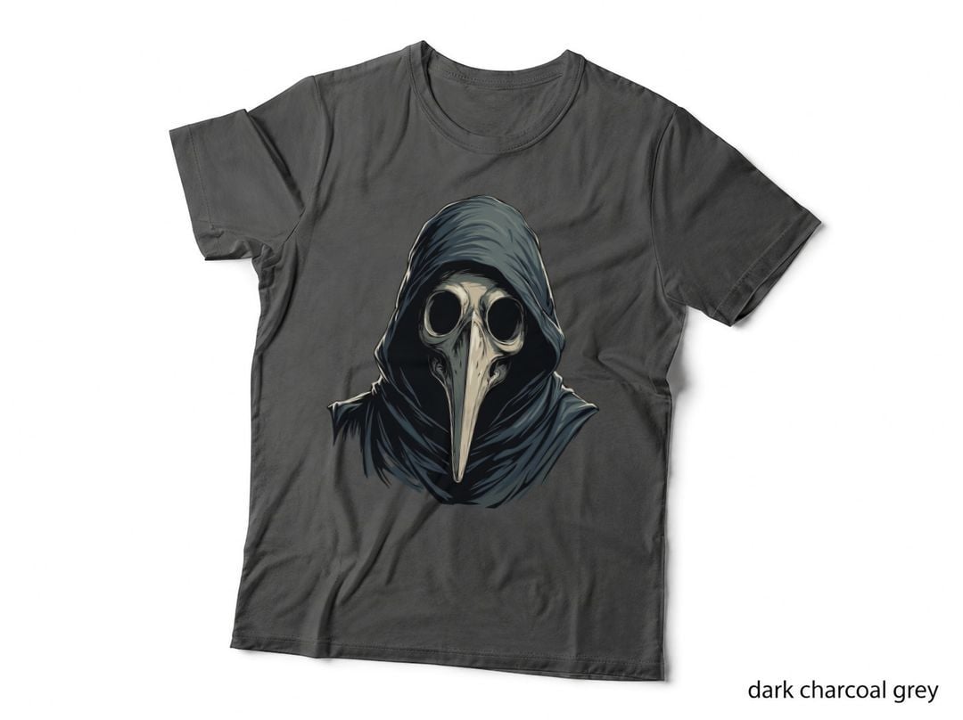 Distinctive Plague Doctor Mask Long Beak Shape Mysterious Historical T-Shirt
