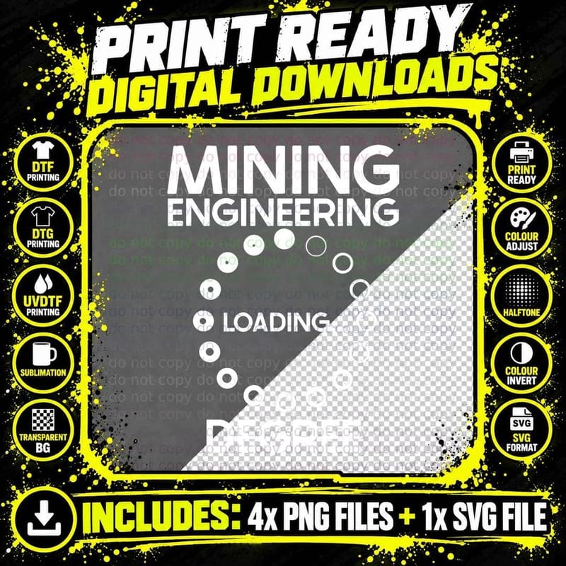 Engineering Degree Civil - Aerospace Mining Engineer Png SVG Digital Bundle