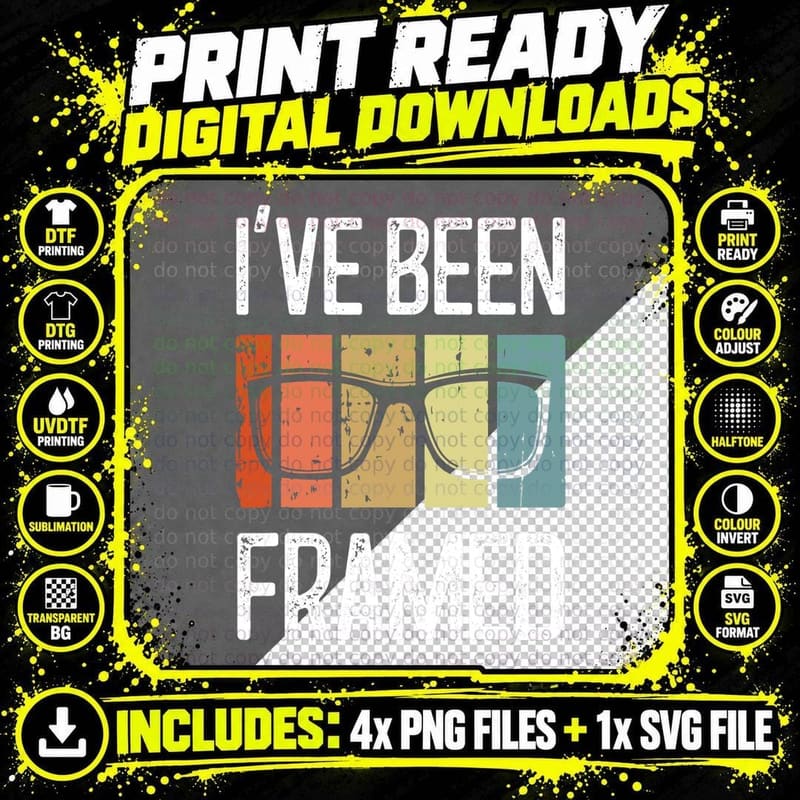 I've Been Framed Optician Optometrist Optometry Eye Png SVG Digital Bundle