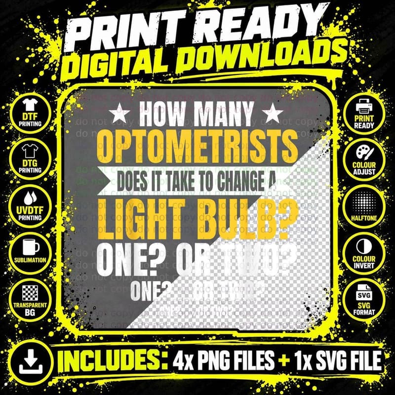 Optometrists Eye Optician Ophthalmologist Optometry Png SVG Digital Bundle