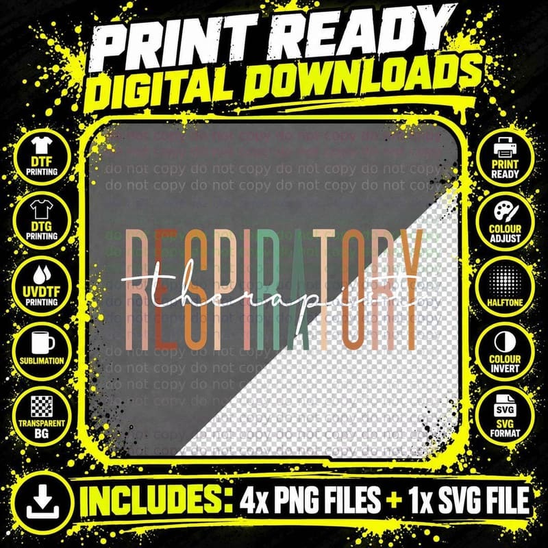 Respiratory Therapist Therapy Lung Doctor Appreciate Png SVG Digital Bundle