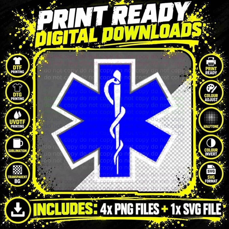 Small Caduceus Symbol of Medicine Doctor Medical Staff Png SVG Digital Bundle