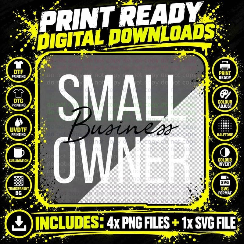 Small Business Owner Small Biz Living Best Life Boss Png SVG Digital Bundle