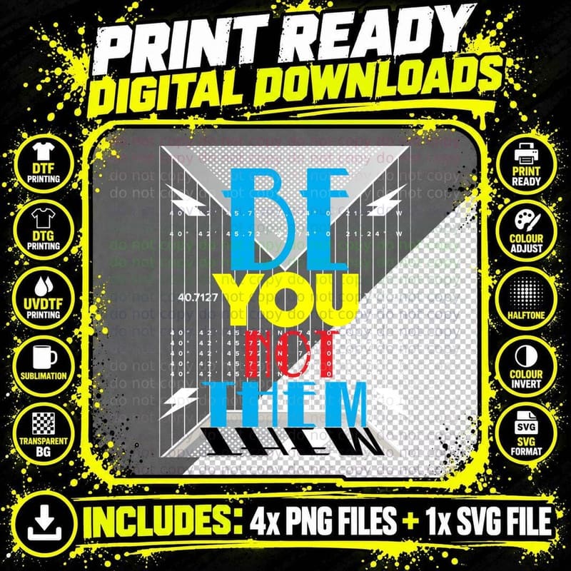 Be You Hmm 3D Perspective Geometric Design T-Shirt Png SVG Digital Bundle