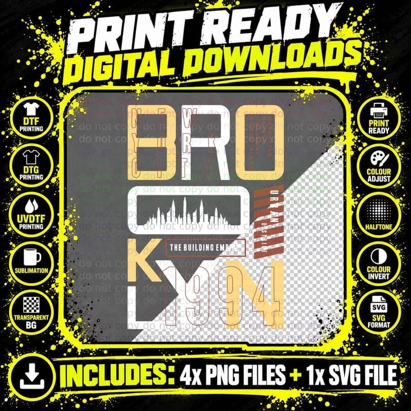 Bro the Building Empire Kyn Geometric Shapes City Png SVG Digital Bundle