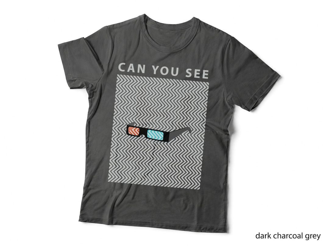 Can You See 3D Glasses Geometric Illusion Optical T-Shirt