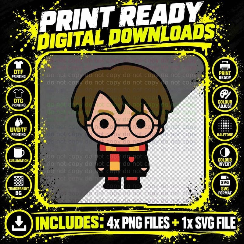 Harry Porter Random Vector Actor 24 T-Shirt Png SVG Digital Bundle