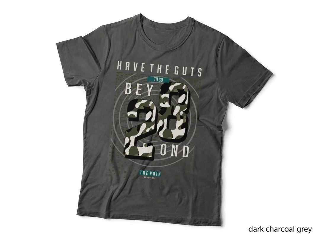 Have the Guts to Go Beyond the Pan Minimalist Geometric Black Camo T-Shirt