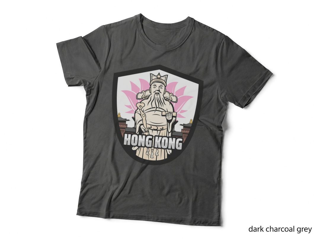 Hong Kong Deity Lotus Pink Asian Spirituality T-Shirt