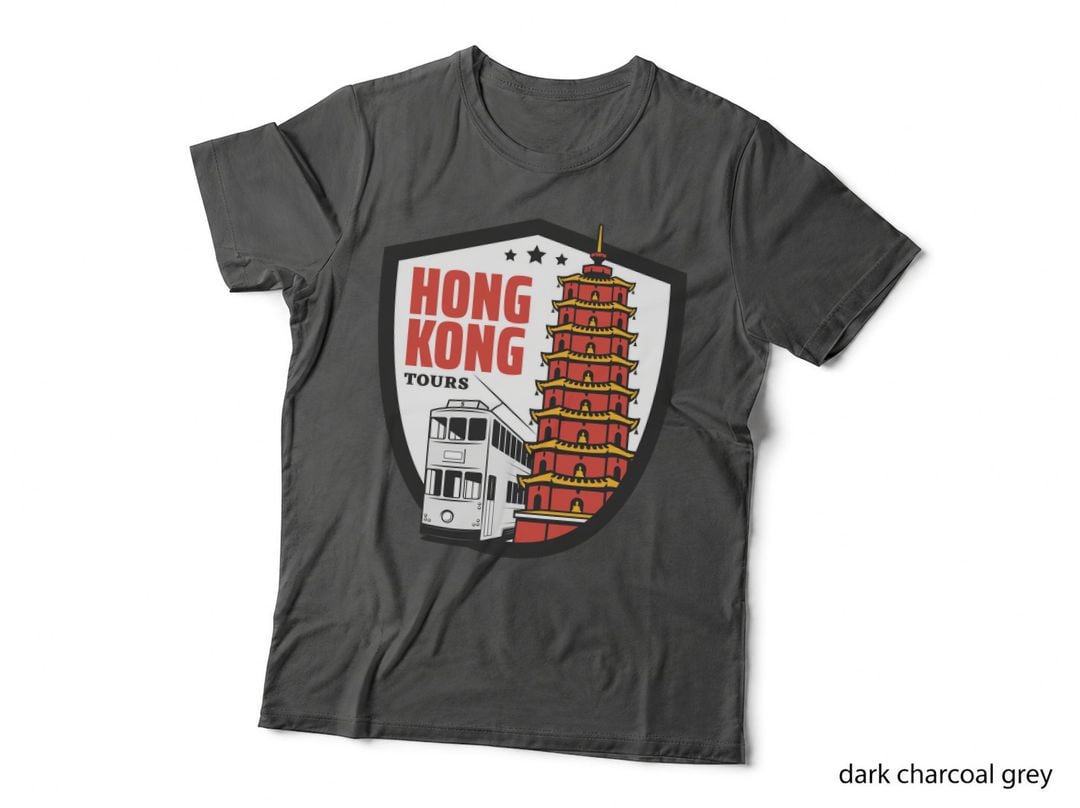 Hong Kong Tours Pagoda Tram Architecture T-Shirt