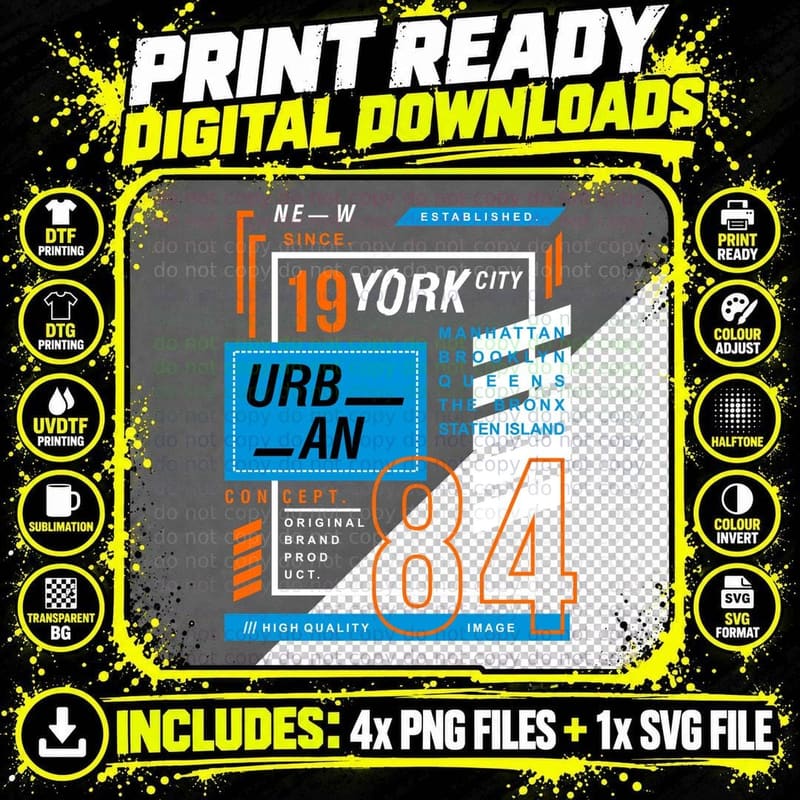 New York Locations City Brooklyn Manhattan Queens Staten Png SVG Digital Bundle