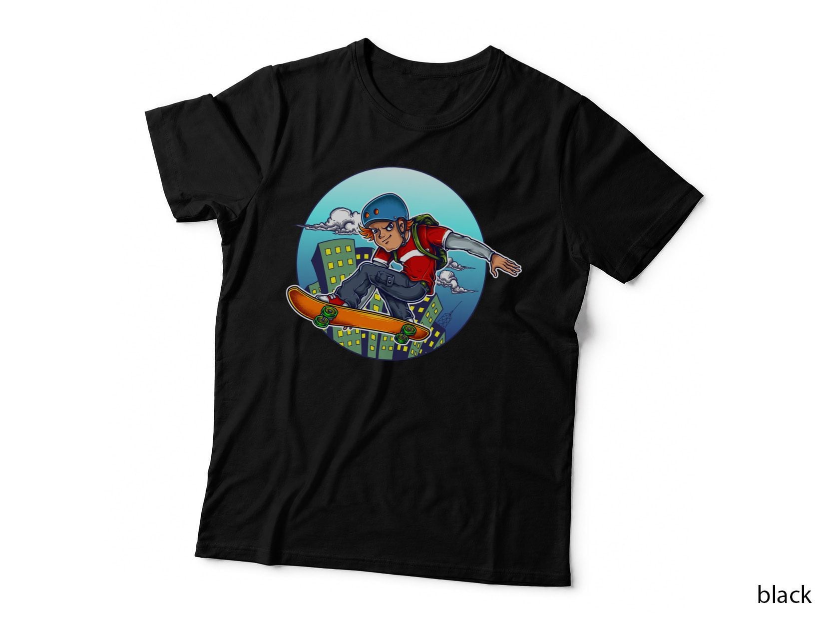 Skateboarder Performing Urban Trick T-Shirt