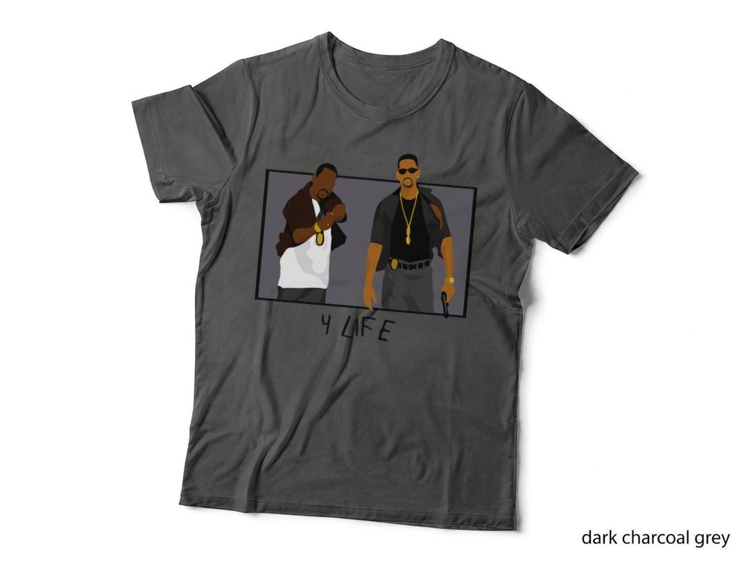 Two Males 4 Life Men Figures Purple Background Streetwear T-Shirt