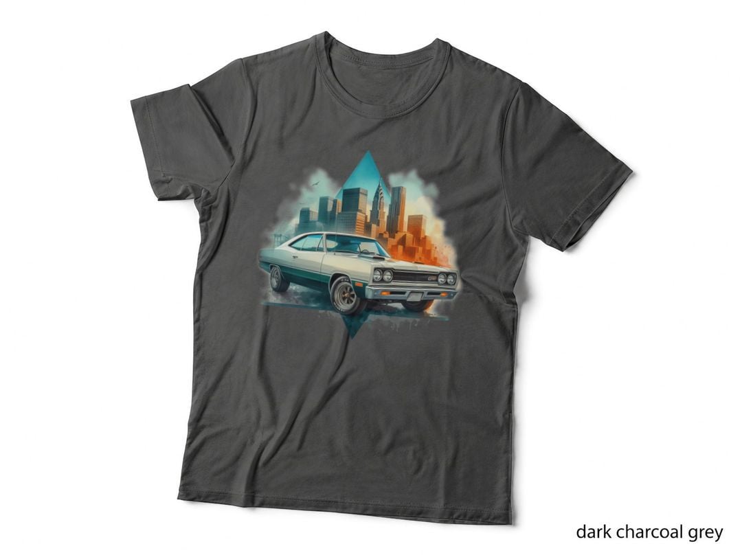 Urban City Skyline Geometric Teal Modern Synthwave T-Shirt
