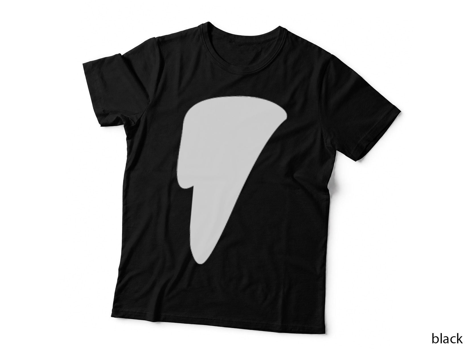 Apostrophe Single Black Minimal Serif T-Shirt