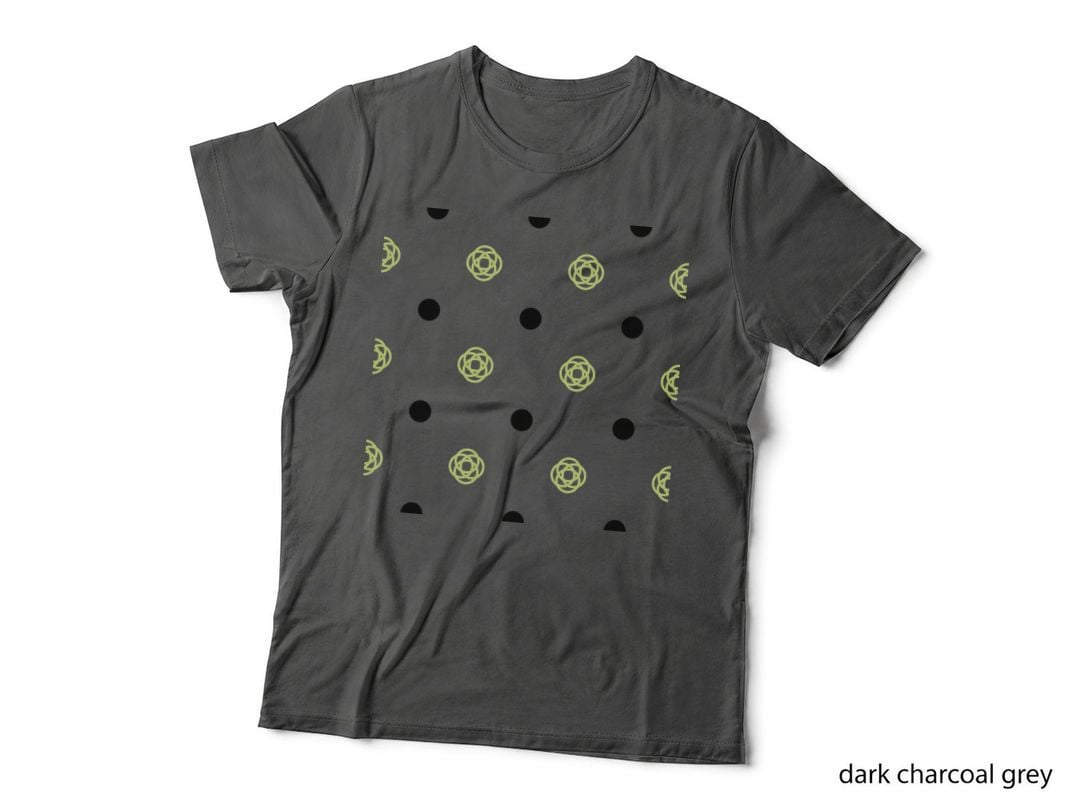 Circles Dots Pattern Yellow Gray Repeated T-Shirt