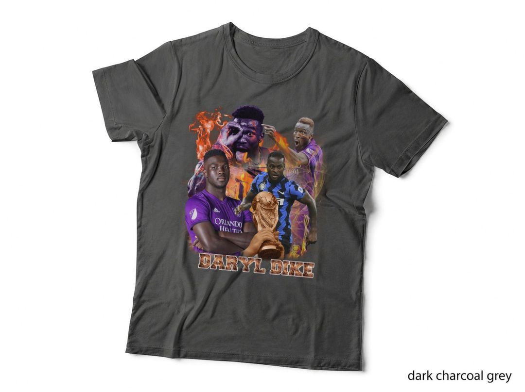 Daryl Dike Multiple Players with Trophy Dynamic Purple Flames T-Shirt