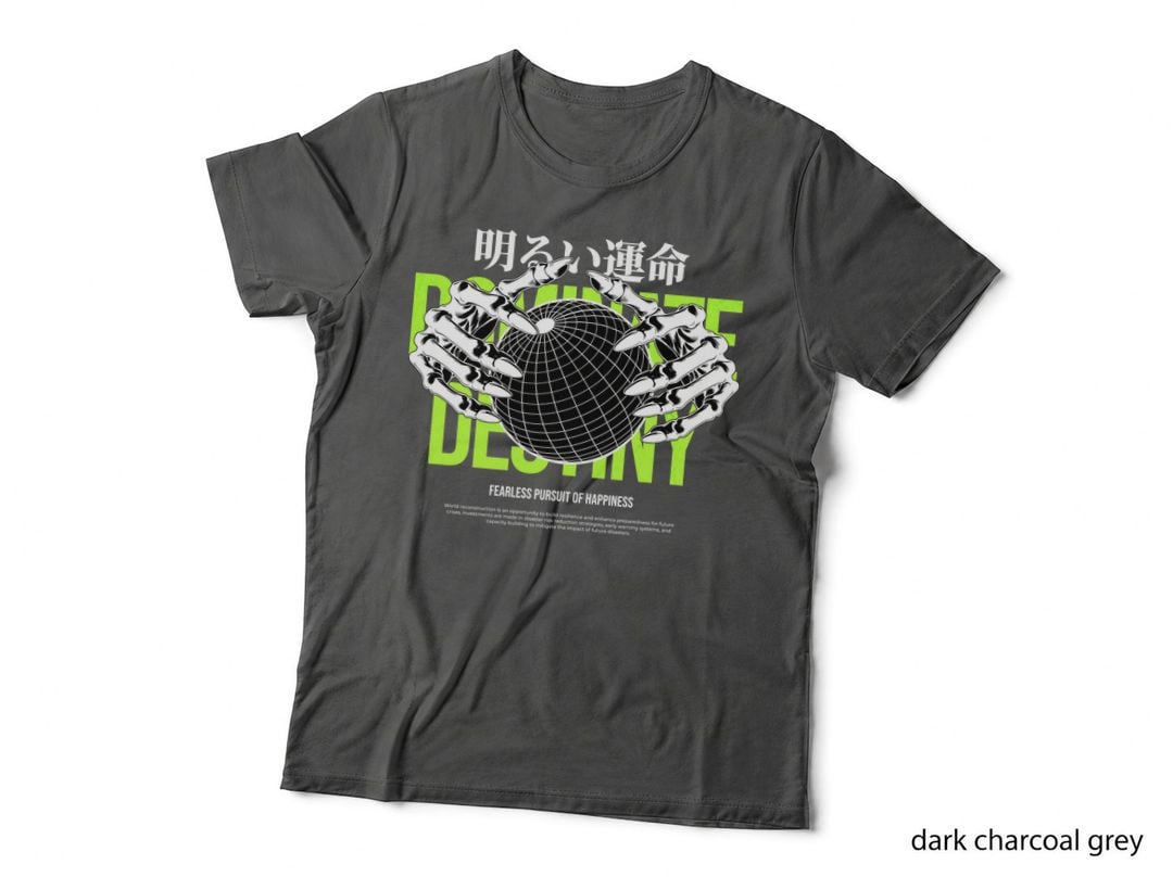 Destiny Fearless Pursuit of Happiness Angels Globe World Lime Green T-Shirt