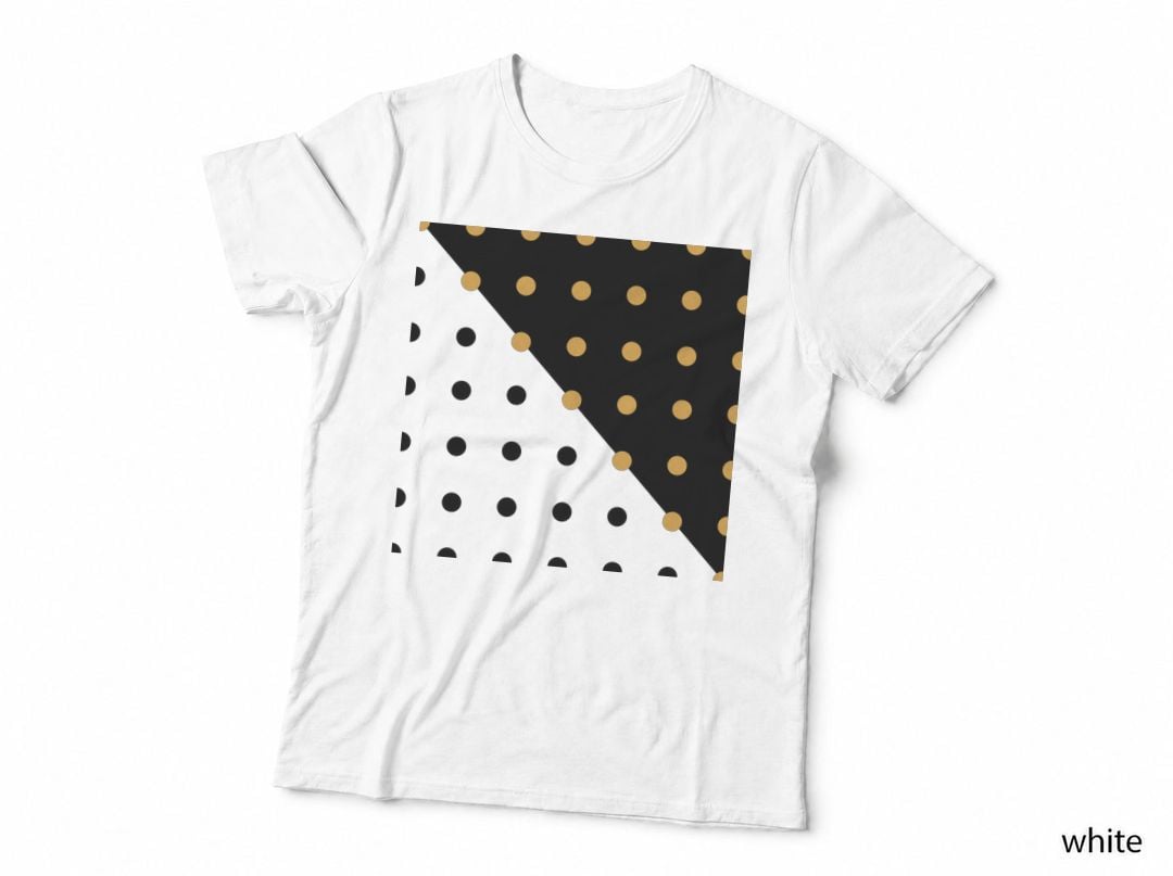 Dots Gradient Pattern Orange Black Gray T-Shirt