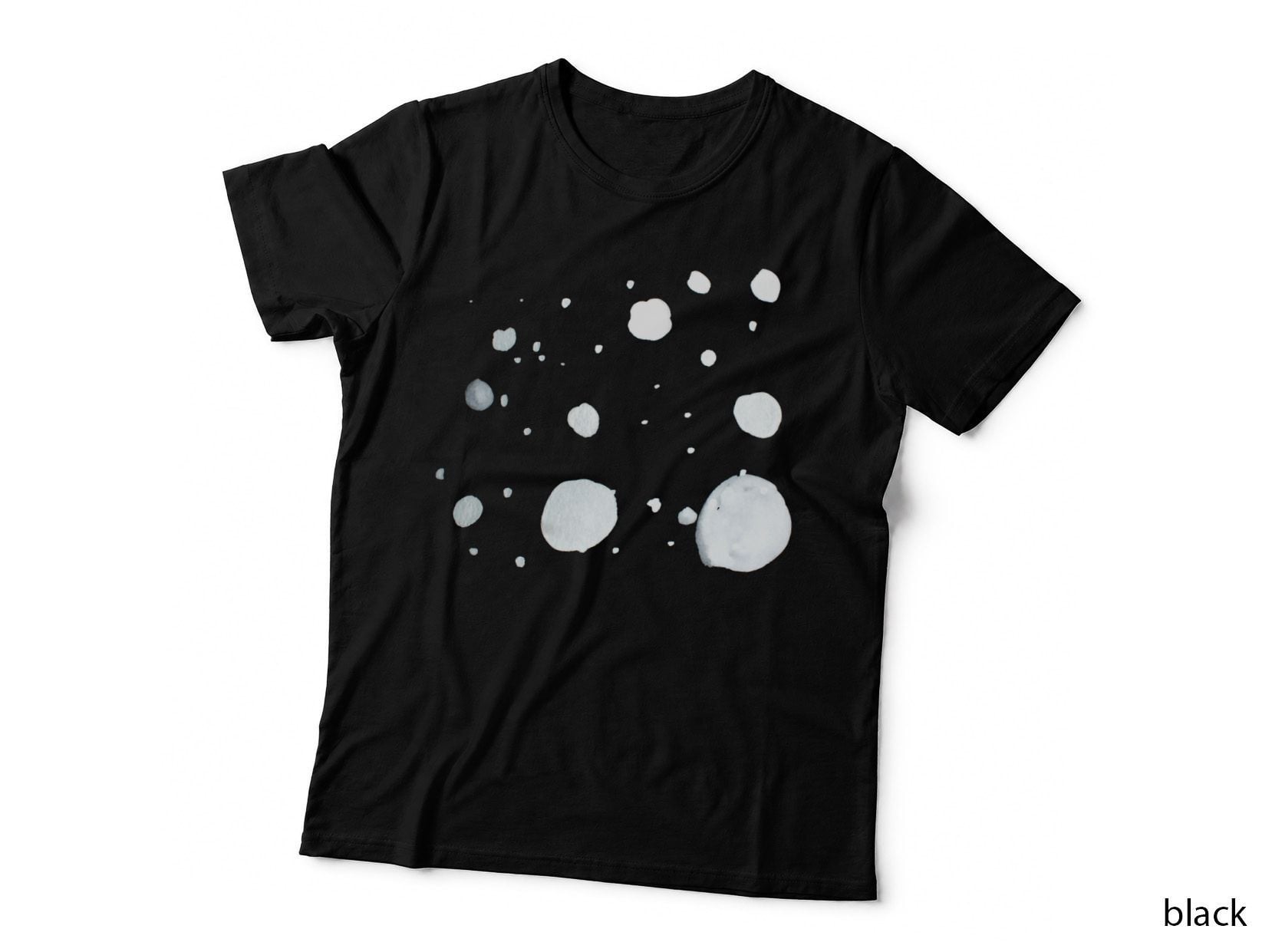 Dots Pattern Black Circles Scattered T-Shirt
