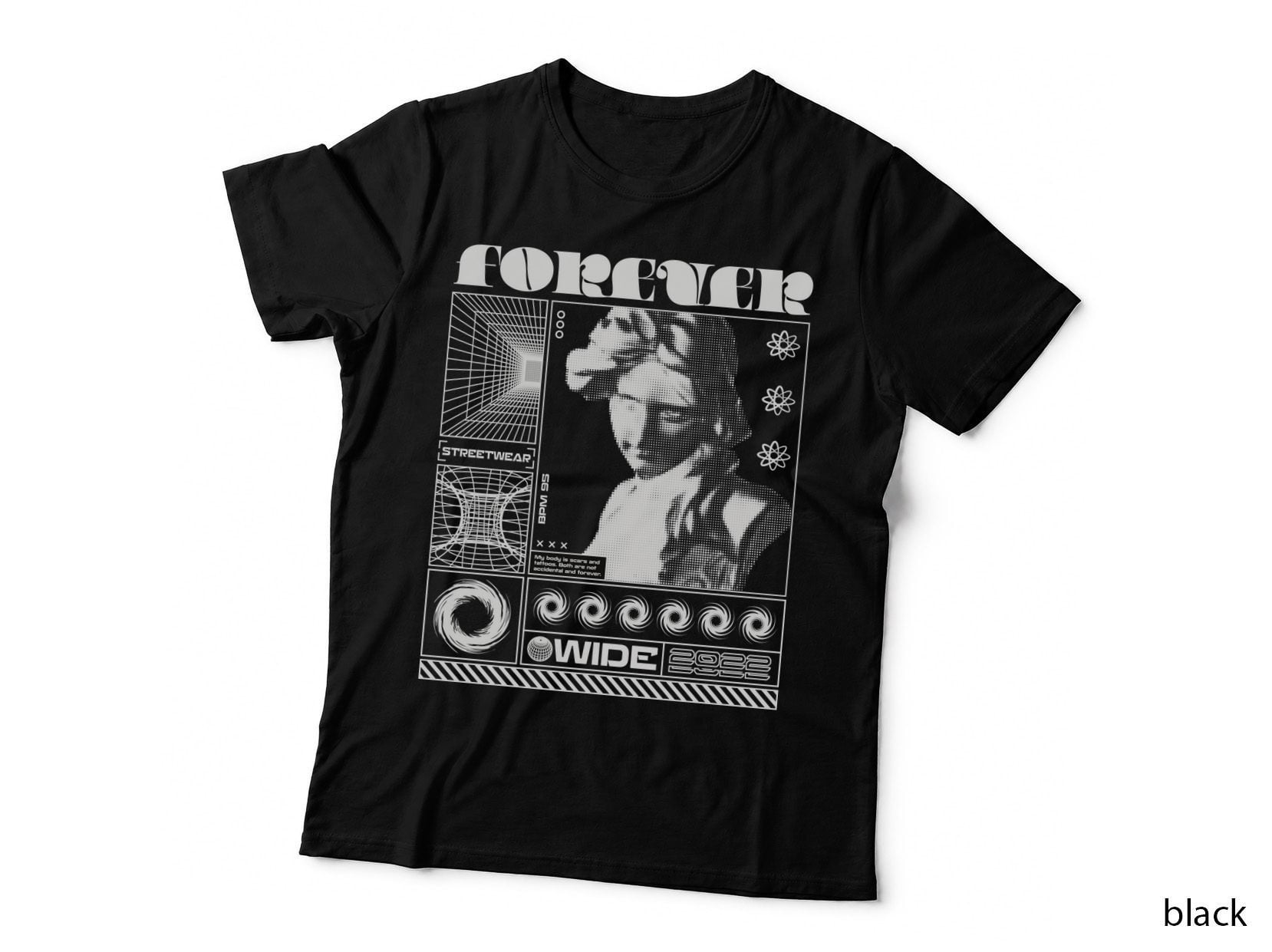 Dreamer Gray Black Halftone Streetwear T-Shirt